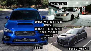 WRX VS STI VS WRX What Is The Right Car For You [upl. by Kayle]