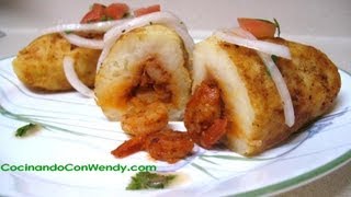 Receta Papa Rellena Con Langostinos Con Sabor Expectacular [upl. by Elise15]