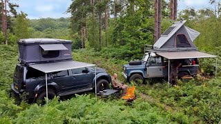 Wild Truck Camping  A Rainy Night in a Bracken Jungle [upl. by Enohpesrep]