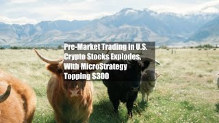 PreMarket Trading in US Crypto Stocks Explodes With MicroStrategy Topping 300 [upl. by Atterrol]