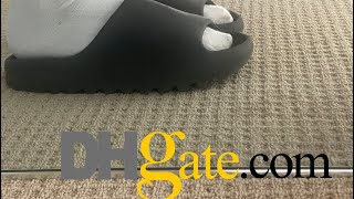 DHGATE YEEZY SLIDE ONYX REVIEW topsportmarket [upl. by Leese]