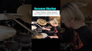 TOTO Rosanna Rhythm pattern トトのロザーナのリズムパターン叩いてみた。 drums ドラムフィルイン toto [upl. by Lenahc]