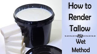 Render Beef Tallow for Soapmaking  Wet Method for clean fat without the funky smell [upl. by Matland109]