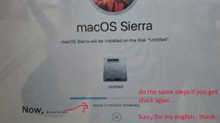 how to FIX Mac OS Sierra installation about minutes remaining [upl. by Wilburt763]