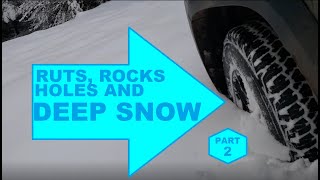 34B Jeep Cherokee Trailhawk Wheeling Through Ruts Rock Holes and Deep Snow [upl. by Peggie]