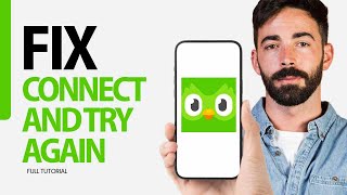 How To Fix Connect And Try Again On Duolingo App 2024 [upl. by Cirillo]