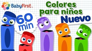 Aprender los Colores en Español para los Niños  Learn Colors in Spanish for kids  Video de 1 Hora [upl. by Kaia]