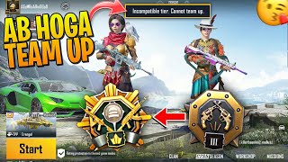 How To Fix Incompatible Tier Cannot Team Up Pubg Mobile  Bgmi Tier Incompatibility Problem [upl. by Christensen]