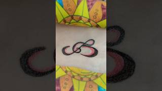 P Letter Tattoo 😄♥️ shorts viral trending simranart [upl. by Nedyrb]