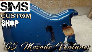 1965 Mosrite Ventures guitar refinish  Ink Blue [upl. by Kirimia]