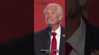 ExTrump advisor Peter Navarro speaks at RNC hours after federal prison release [upl. by Areit]