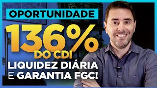 136 do CDI com garantia do FGC  CDB banco BV vale a pena [upl. by Anelhtak]