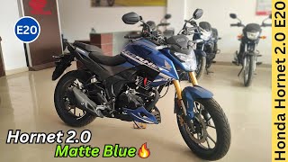 New Honda Hornet 20 Matte Blue Colour Full Detailed Review ♥️ Best Bike in 160 Segment Hornet 20 [upl. by Voccola265]