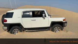 Dubai Desert Driving  Toyota FJ Cruiser Crawl Control [upl. by Prudi]