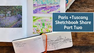 Sketchbook Share  Paris and Tuscany part 2 [upl. by Alram]