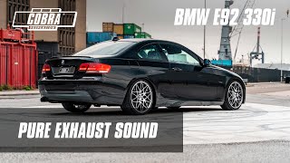 BMW E92 330i N53  Cobra Suspension Lowering Springs  Custom Exhaust [upl. by Aicad111]