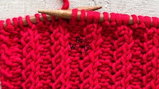 How to knit a Onerow stitch pattern for Scarves reversible and it doesnt curl So Woolly [upl. by Shafer]