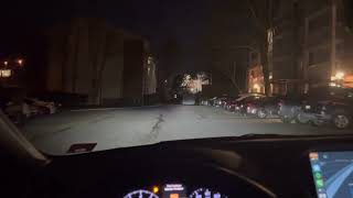 50 ceramic windshield tint at night POV [upl. by Aylat]