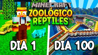 Pasé 100 DÍAS Construyendo un ZOOLÓGICO de REPTILES en MINECRAFT 🐢🐍 [upl. by Nadbus515]