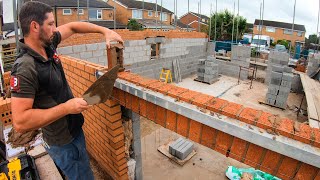 Bricklaying  Soldier Course over a lintel  part 6 [upl. by Undine]