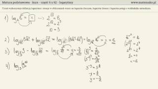 Matura podstawowa  kurs  logarytmy [upl. by Nawyt]