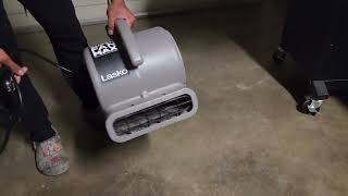 Lasko Super Fan Max Air Mover for Janitorial Water Damage Restoration Stackable Carpet Dryer Floor [upl. by Araht434]