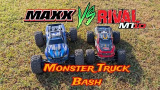 Monster Truck Bash  Team Associated Rival Mt10 Vs Traxxas Maxx V2 [upl. by Gradeigh]