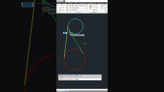 AutoCad 12 Tips  Draw Line Tangent between two Circle shorts autocad [upl. by Rori]