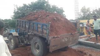 Swaraj 843 xm tractor unloading mud [upl. by Ellswerth]