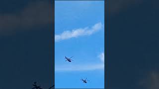 Two Military Helicopters youtubeshorts military helicopter blackhawkhelicopter [upl. by Omrellug801]