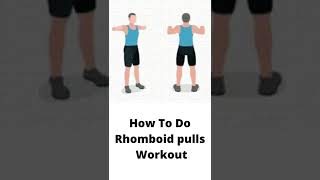 How To Do Rhomboid pulls Workout  Back Pain  Shoulder Workout  Arm Workout  Yoga  Cardio  Core [upl. by Eidson145]