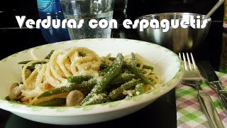 FIDEOS con CHAUCHAS Y HABAS EN 10 MINUTOS  Verdura con espaguetis  Acqua Rosa Recetas [upl. by Ardekal]