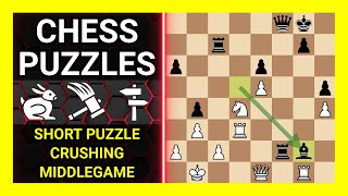 Chess Puzzles to Practice Themes Short puzzle Crushing Middlegame Learn Chess [upl. by Far]