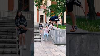 Gymnast Pretended to Be a Blind Man Prank😂 kiryakolesnikov funny comedy prank flip parkour [upl. by Enilhtak680]