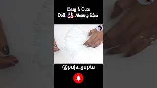 Easy and Cute Doll  Very Easy Doll making How to make woolen Doll  doll woolendoll [upl. by Collar]