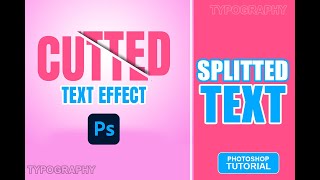 How to make splitted text ettect in photoshop  Photoshop Tutorial [upl. by Hamforrd785]