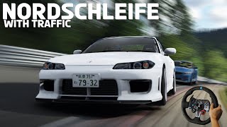 375BHP Nissan Silvia S15  SUNDAY DRIVE at Nordschleife  PC  ASSETTO CORSA  Steering Wheel 1440p🔥 [upl. by Rednas518]