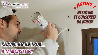 Reboucher des trous à la mousse PU près dun coffre tunnel [upl. by Cirilo]