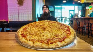 YOU WIN 280 IF YOU FINISH THE PIZZA CHALLENGE THAT 45000 PEOPLE HAVE FAILED  BeardMeatsFood [upl. by Bekelja]