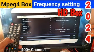 DD free dish mpeg4 set top box frequency  free dish mpeg 4 frequency setting [upl. by Maris]