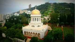 Bahai Gardens Haifa  Aerial view [upl. by Uwton]