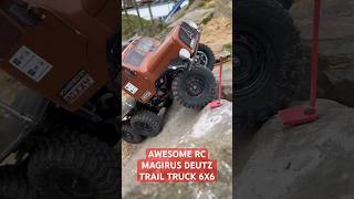 AWESOME SCALE MAGIRUS DEUTZ 6X6 RC TRIAL TRUCK ON GERMAN RACE WARS 2023 trucktrial magirus 6x6 [upl. by Alilak287]