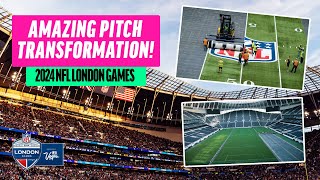 Amazing pitch transformation  ⚽️ 🤝 🏈  NFL UK amp Ireland [upl. by Aisanahta]