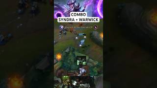 SYNDRA  WARWICK COMBO 😱 LEAGUE OF LEGENDS shorts [upl. by Ramyar]