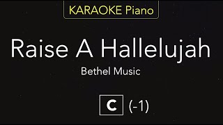 Raise A Hallelujah  Bethel Music KARAOKE Piano C [upl. by Allerbag]