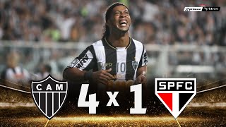 AtléticoMG 4 x 1 São Paulo Ronaldinhos show ● 2013 Libertadores Extended Highlights amp Goals HD [upl. by Germano]