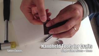 How to use handheld tools to set up 10mm rivets  leather craft sewing [upl. by Desimone]