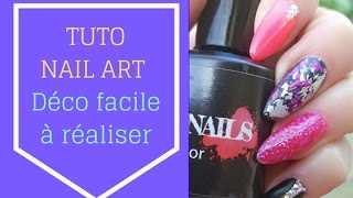 💅 TUTO NAIL ART 💅 Déco ongle facile pour débutantes avec Strass Swarovsky [upl. by Schurman]