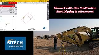 Siteworks Machine Guidance Site calibration and Dig a Basement [upl. by Noyk526]