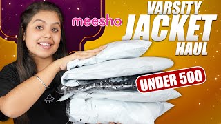 Best Trendy Varsity JacketSweater on Meesho under 500  Winter Jacket Haul 2022  One Chance Women [upl. by Edualc499]